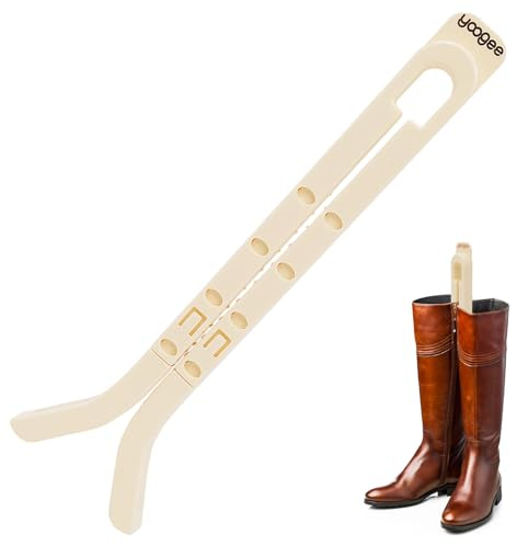 LTHERMELK Stiefelspanner für Damen - Verstellbarer Schuhspanner von 29cm auf 39cm - Cremeweiß - PP-Material - Ideal für Reitstiefel, Stiefel & Schuhe - 1 Stück