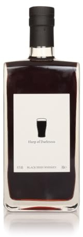 Harp of Darkness Black Irish Whiskey 70cl - 41.1% ABV 8 Year Old Single Grain Spirit with Rich Coffee, Toffee & Roasted Malt Notes - Premium Irish Whisky Gift