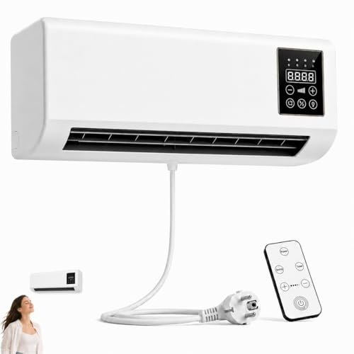 Wall Mounted Air Conditioner Air Cooler Fan, Space-Saving Portable Cooling Fan with Adjustable Airflow, Energy-Efficient Wall Mounted Fan for Bedroom, Living Room, Office and Home Use