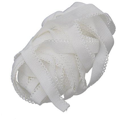 YNuth Gummiband Gummilitze Wäschespitze Elastisch Weiß Nähen Handarbeit 500x1cm