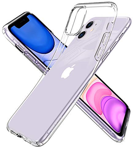 Spigen iPhone 11 Hülle Liquid Crystal -Crystal Clear | Keine Luftblasen dank Mikropunkt-Technologie, Air Cushion Tech, Anti-Yellowing