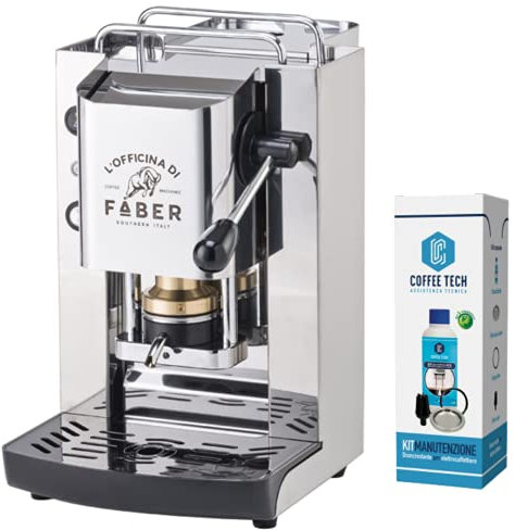 FABER SLOT PRO TOTAL INOX MACCHINA DA CAFFE' A CIALDE ESE 44 MM + 50 cialde Puronero Cremosa