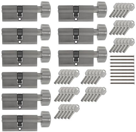 9x Knaufzylinder KD 70 mm 35/35 gleichschließend inkl. 45 Schlüssel