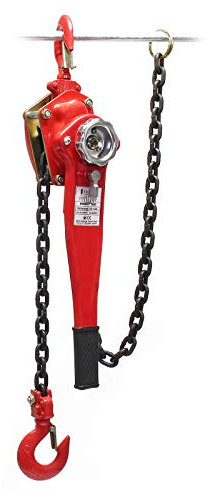 Wiltec Palan à chaîne 1,5 t – 170 x 150 x 140 mm – Longueur de chaîne 1,5 m – en Acier – Levage simple de charges – Poulie a chaine pour Agriculture Sylviculture Industrie Paysagisme Atelier