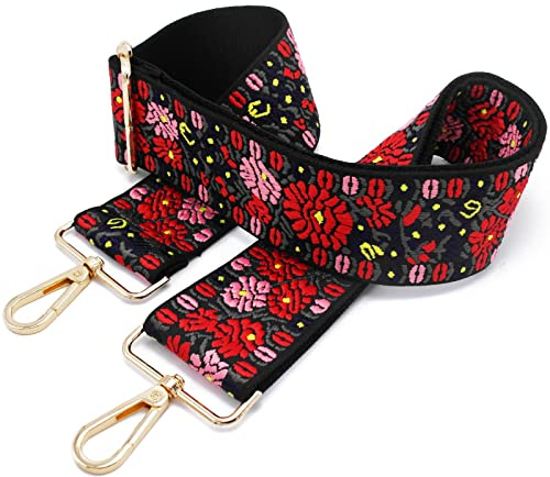 Schultergurt Für Taschen Handtasche Gurt Taschengurte Zum Wechseln Damen Bunter Verstellbarer Taschenriemen Zubehör Schultertasche Strap Umhängegurt Breit Bag F01 Gold/5cm