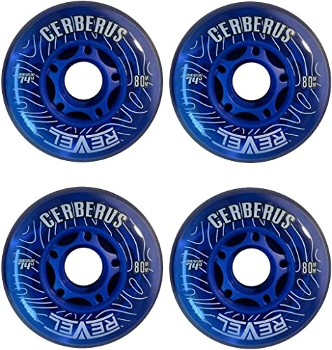 Alkali Revel Inline-Hockey-Rollen für den Innenbereich, X-Soft 74 A, Blau, 68 mm