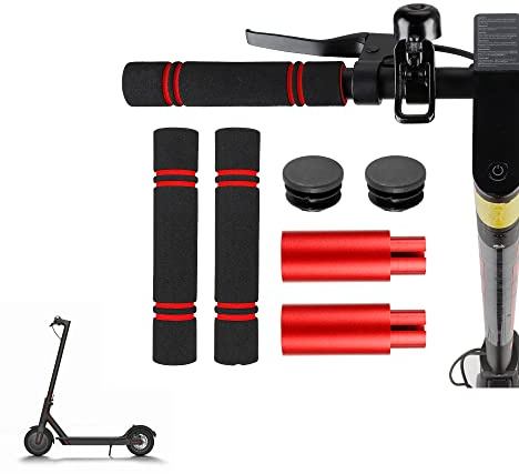 Fututech Manillar de Extensión de Aluminio para Xiaomi M365 Pro Pro2 1S Mi 3 Etui de Manillar para Segway Ninebot ES1 2 3 4 5 E22 E25 Patinete Eléctrico Accesorios Piezas de Repuesto (Rojo)