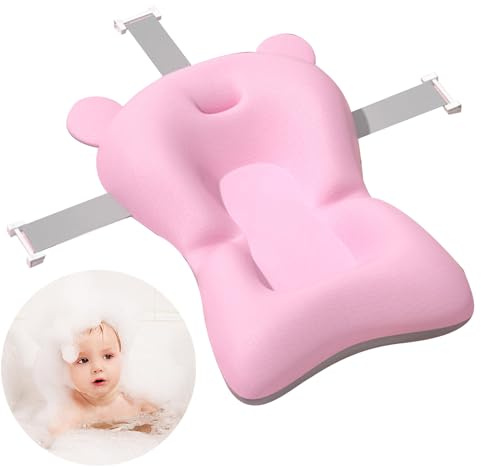 Baby Bad Stützkissen - Aufhängungs Pad Verhindert Rutschen, Weich, Schnell Trocknend, Verstellbar, Leicht, Für Neugeborene (Rosa)