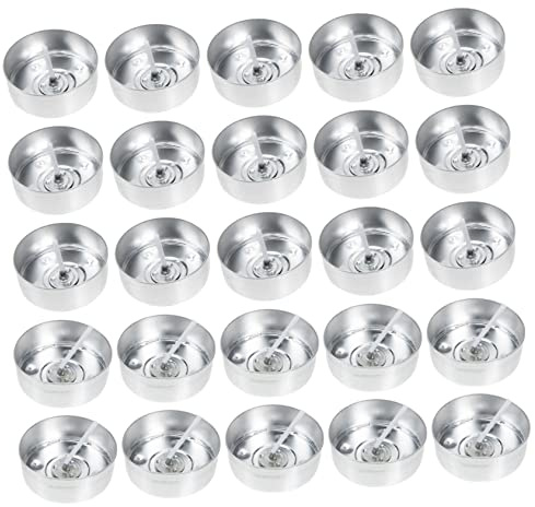 EXCEART 200 Juegos Recipiente para Velas Taza Latas De Metal Recipiente De Copa Ligera Tazas Votivas Candelita Candelabros De Bricolaje Velas De Té Votivo Importante Posavasos Aluminio