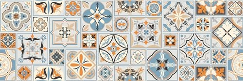 TAPPETIK Tappeto, Passatoia in Stampa Digitale Alta qualità, Ampia Gamma di Colori e Disegni (Serie DIGIT) VARIE MISURE (Mattonella B 53, 52 x 140 cm)