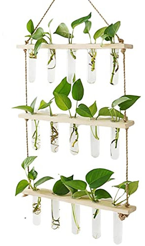 Hängepflanzgefäß aus Glas, hitzebeständig, hängende Glasvase, für den Innenbereich, moderne Röhrenblumen-Behälter, Bauernhaus-Dekoration, Pflanzenvase für Zuhause, Garten, Büro, Dekor