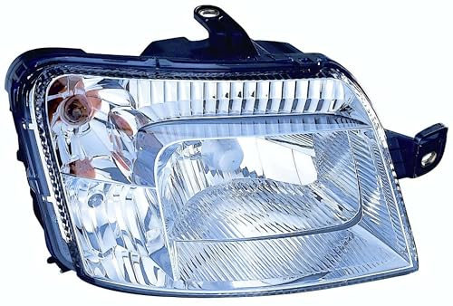 PROPOSTEONLINE Proiettore Faro Fanale Anteriore Destro H4 Fiat Panda dal 2003 al 2009 Spinotto a 7 Pin Bianco o Giallo