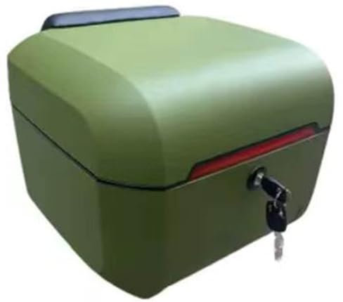 Generisch Motorrad Topcase Motorrad Heckkasten Motorrad Koffer Wasserfest,Universelles Topcase für Roller,für Store Helm Gepäck,Für Motorroller, Motorräder, Mopeds,Grün