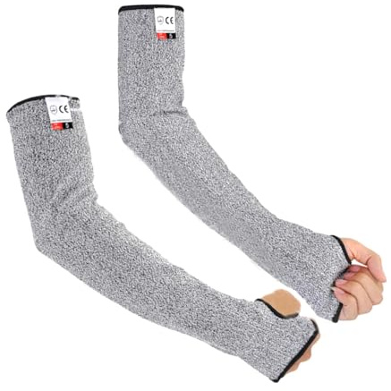 Manguitos para jardinería | 1 par de calentadores de brazos de seguridad laboral, protectores de brazos HPPE con protección contra cortes Pulseras de soldadura lavables en 5 pasos para hombre para fáb