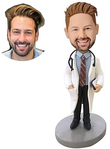 Personalisierte Wackelköpfe:Doktor Figur Custom Wackelkopf | Voll anpassbare Wackelköpfe | Beste Geburtstagsgeschenke für Arzt