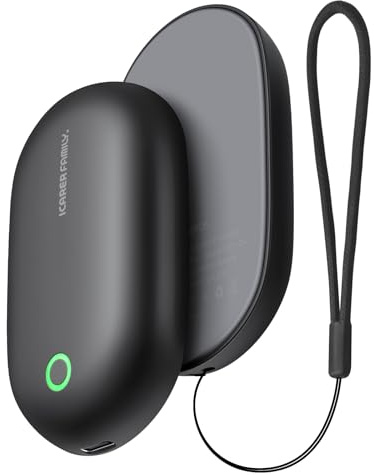 Pack 2 calienta-Manos eléctricos – magnéticos Desmontables, Calentamiento rápido, Recargables por USB con cordón, Compacto para niños, esquí y Exterior en Invierno