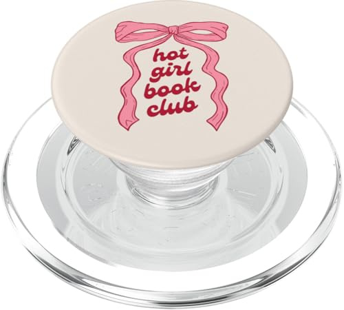 Hot Girl Book Club Pink Bow Coquette Bookish Nette Reader PopSockets PopGrip für MagSafe