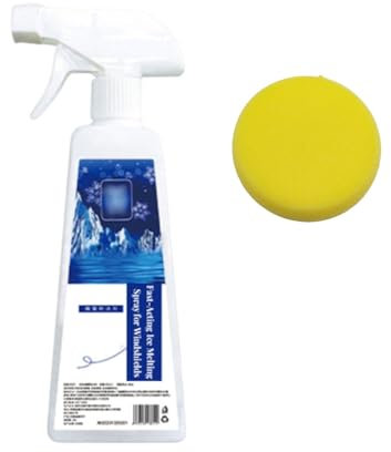 Spray antighiaccio ad azione rapida per parabrezza, spray antighiaccio per parabrezza auto, antighiaccio per parabrezza auto, spray antineve per finestrini (500 ML)