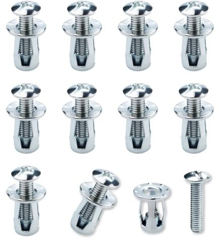 eupdd 50 Pièces Chevilles à Cavité: M5×25mm Fixations pour Portes Creuses, Ecrous en Forme de Pétale, Cheville Expansion, Chevilles à expansion en métal, Chevilles Robustes pour Murs Creux