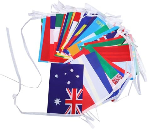Alipis 12 5 M Internationale Flaggen String Wimpel Flagge Welt Dekorative Flaggen Für Teen