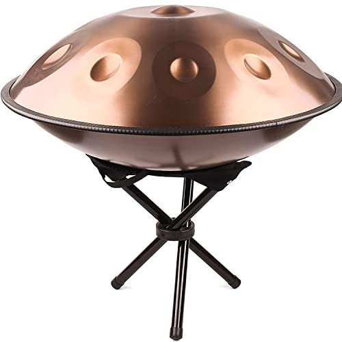 Kadxyan Handpan-Trommelinstrument, 9-Ton-D-Stahlzungenschlagzeuger, Schöner Klang, Stickstoff-Edelstahl, Handschmieden Für Yoga, Meditation, Anfänger