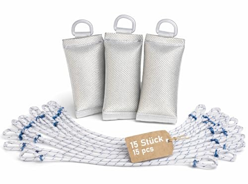 FLAGLY Premium flaggor och flaggor monteringsset – 3 x flaggvikt 400 gram + 15 x skramfria flaggöglor, flaggstångstillbehör