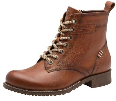 Tamaris Bottes plates pour femme, Cuir de cognac., 40 EU