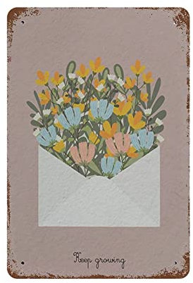 Eisenmalerei Blumen Kinderzimmer Vatertag Muttertag Ostern Dekoschild Nostalgie Blechschild Generisch Metallschilder Für Garten Office Küche M
