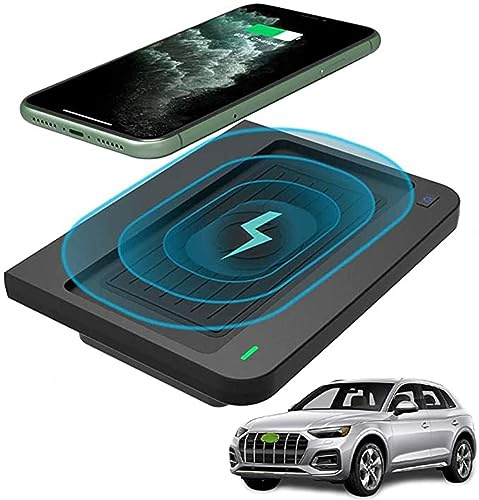 ZJIANHON Car Wireless Charger for Q5 SQ5 2020 2019 2018 Center Console Accessories Panel Wireless Charging Pad Qi-Certified 10W Max Quick Charging 3 Coils Phone Pad for Any ne