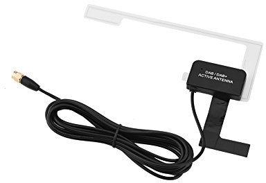 Mtlavishness DAB Digital Car Radio Aerial Antenna with Strong Signal Reception and Good Directivity for Car Use Under Front Or Rear Windshield Working Current 30MA 60MA Output