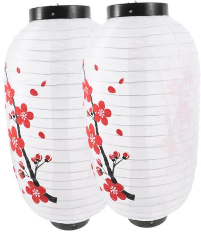 ULTECHNOVO 2piezas Linternas Colgantes de Estilo Japonés Tradicional Flores para Restaurante de Sushi y Decoración del Hogar Linterna de Estilo Japonés para Interiores