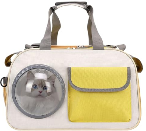 🚗 Katzen-Transporter | Luftpolstertasche für Kätzchen – Atmungsaktiver Katzen-Transporter für Flugzeug, Outdoor, Camping, Motorrad, Reisen, Schule, Auto, Krankenhaus, Abenteuer