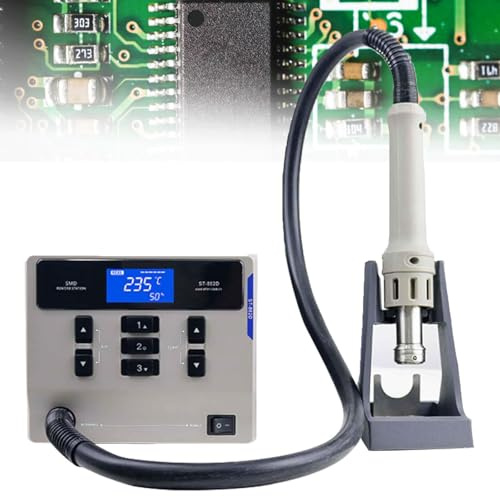 Hot Air Gun Soldering Station,Digital Display Automatic Sleep Hot Air Rework Station for Phone PCB Chip Repair