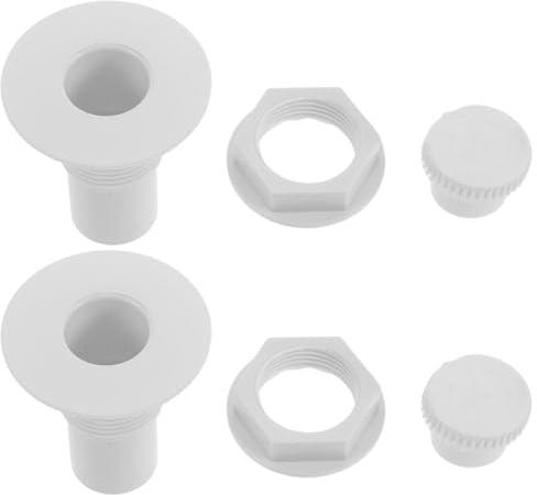 DOITOOL Bouchons Tubulaires pour Congélateur 2 Sets en Plastique Blanc Accessoires Étanches et Faciles à Nettoyer, Adaptés pour Appareils de Réfrigération