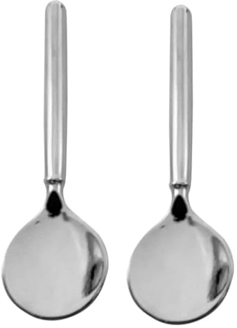 ULTECHNOVO Cuillère à Maquillage En Alliage De Zinc 2 Pièces 7 Cm Applicateur Précis Soins Du Visage Polyvalent Voyage Sticks Crème Yeux Outil Cosmétique Métallique
