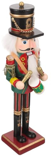 STOBAZA Décoration de Noël Casse-Noisette en Bois Artisanal 30 CM Ornement de Bureau et Maison Casse-Noix de Noël Traditionnel Accessoire Festif pour Salon et Chambre