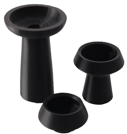 MERIGLARE 3x 1/12 Flower Pots Miniature Flowerpot,Ornaments Rustic Doll House Furnishing Dollhouse Accessories for Dining Room Desktop, black