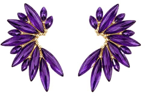 MAJALE_ Pendientes para ceremonia, boda, graduación, noche de verano o fiesta elegante – estilo bohemio chic_ Elegantes Mujer– Diseño Floral Sofisticado