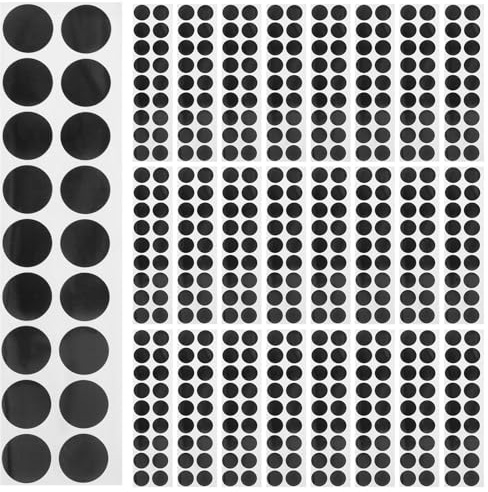 Autocollants pour Cible Ronds 900 Pièces en Papier Noir