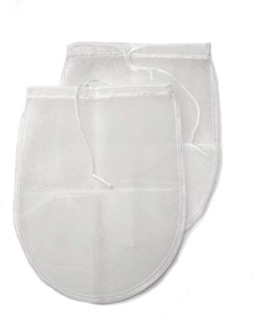 Soy / Nut Milk Bag - XL12X10” Two bags - Hot / Cold brew, Commercial Grade Reusable All Purpose Food Strainer - Food Grade BPA-Free - Ultra Strong Fine Nylon Mesh