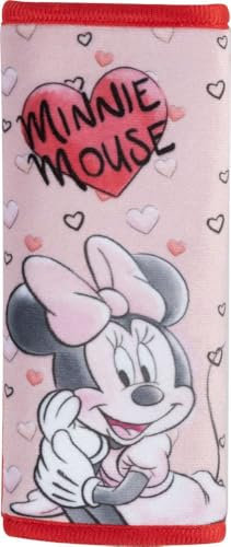 Passacintura auto Minnie Topolina di colore rosa, chiusura con velcro