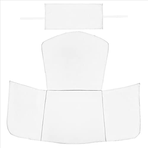 Ferocity Suspendu Hamac Chaise Housse DE Coussin, Imperméable Siège de Chaise Rembourrage pour Patio Jardin, Balançoire Panier Suspendu Coussin de Siege, Blanc White [114]