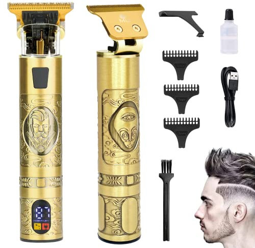 m MU Bartschneider Herren, Shaver Display LCD Wiederaufladbarer Der Konturen Haartrimmer Mit Führungskämmen, T-Outliner Schnurloser, Hochzeitstag Geschenke für Männer, Bart trimmer, Hair Clipper
