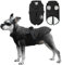 Voarge Hundejacke Winterweste Jacken, Hundemantel mit Geschirr für Kleine Hunde Hundemantel Wasserdicht Maschinen Waschbarer Reflektierender Streifen Design Haltbarer D-Ring S, Schwarz