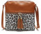 FAIRYSAN Leder Crossbody Vintage Sling Handtasche Tasche Leopard Crossover Tasche mit Quaste für Frauen