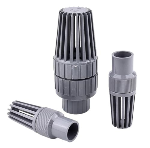 Clapet anti-retour unidirectionnel en PVC gris/blanc 32~90 mm for panier de pied de vanne inférieure de tuyau d'arrosage de jardin, connecteur de tuyau d'eau, accessoires d'aquarium(Grey,32mm)