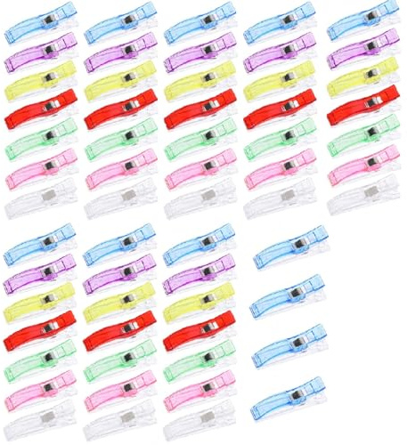 Lot de 30 ou 60 pinces à coudre en plastique pour tissu, matelassage pour couture, travaux manuels, objets suspendus, pinces en tissu, petites pinces (60 pièces)