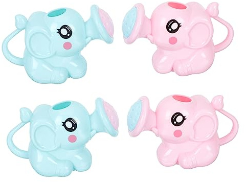 FUNNETOYU 4 Piezas Regadera de Juguete para Baño de Regadera para Juguetes Acuáticos de Rosa y Azul para Bañera y Jardinería Infantil