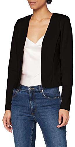 ICHI IHKATE - Giacca Corta BL da Donna, con Blazer Corto, con Elastico, 194008_Nero, S
