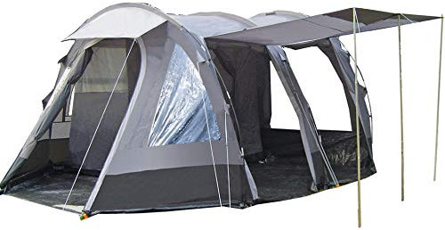 Explorer Tunnelbuszelt Rimini, Busvorzelt mit 5000mm Wassersäule, Variable Anbauhöhe 170-210cm, für Camping und Vanlife, Schlafkabine, super Ventilation und Extra Boden im Wohnbereich.